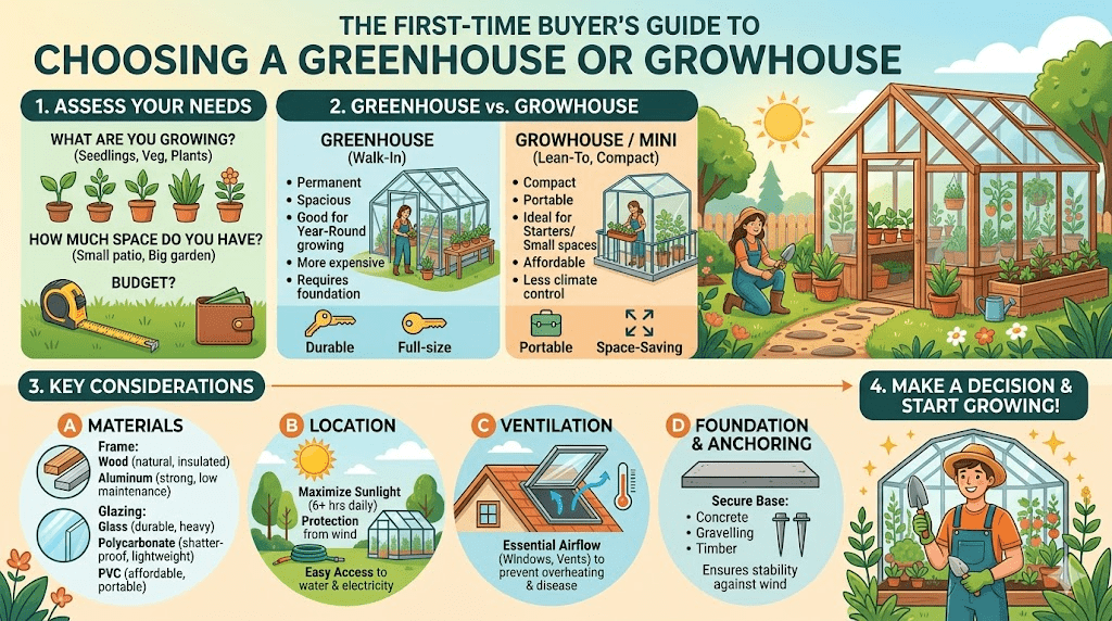 The First-Time Buyer's Guide to Choosing a Greenhouse or Growhouse