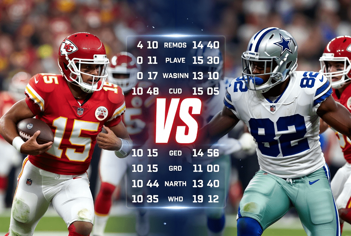 Kansas City Chiefs vs Dallas Cowboys Match Player Stats